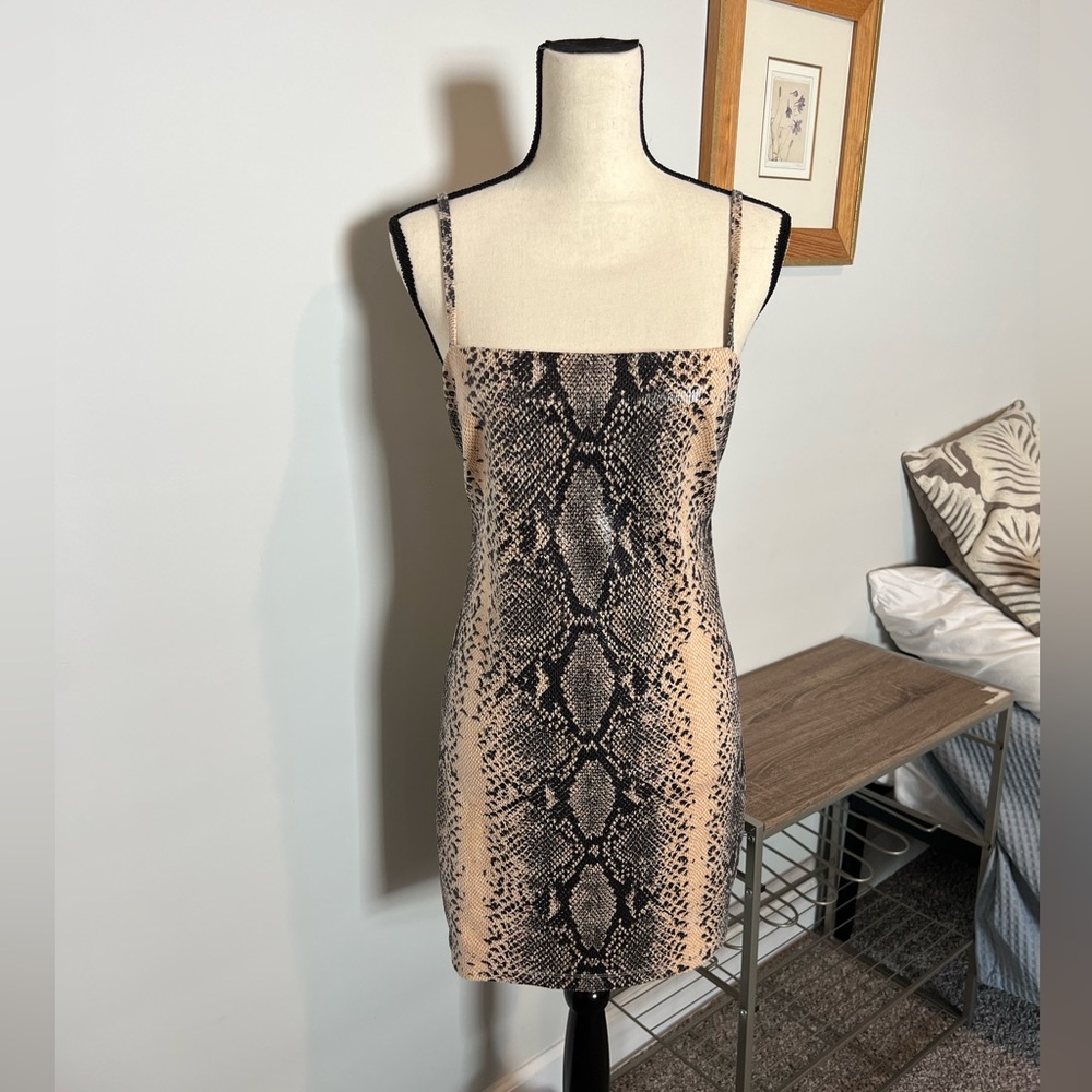 Snakeskin Mini Dress  (cruelty-free)
